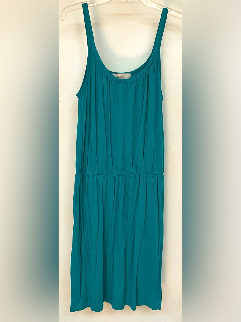 LOFT Turquoise Elastic Waist Dress